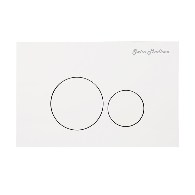 Swiss Madison Wall Mount Actuator Push Button Plate, White