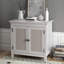 Armoire de rangement, armoire de cuisine avec portes décoratives en rotin, armoire d'appoint avec tablette de rangement réglable