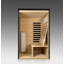 Sauna infrarouge FAR pour 2 personnes en pruche du Canada avec haut-parleur Bluetooth, panneau de commande intelligent, éclairage de chromothérapie + fonction de lumière rouge + lumières stellaires