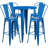 Williamston Round Metal Indoor-Outdoor Bar Table Set with 4 Cafe Stools-24678546-68072890