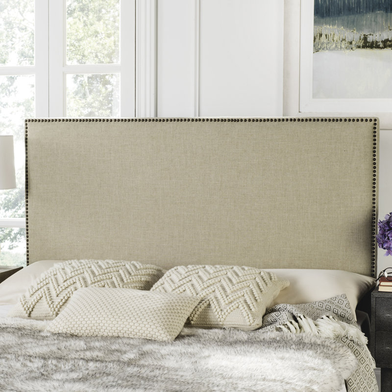 Upholstered Headboard, Full, Linen, Light Hemp