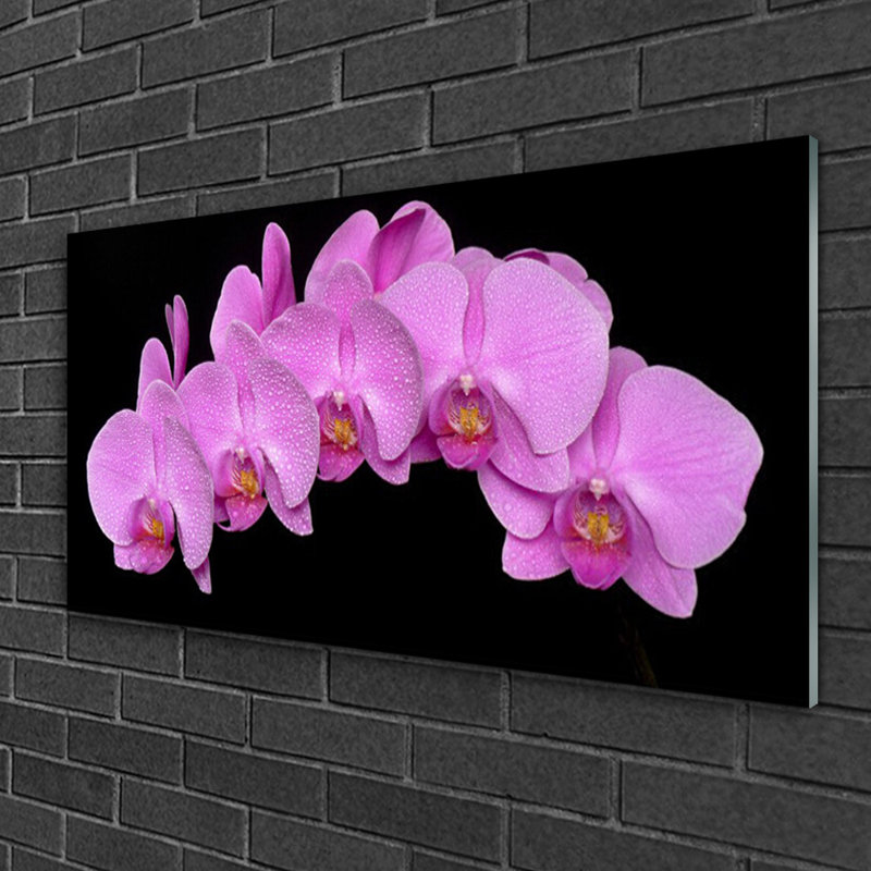 Floral Flowers - Unframed Photograph on Glass
