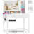 Makeup Vanity Desk with Mirror and Lights, Power Outlet,-1844725726