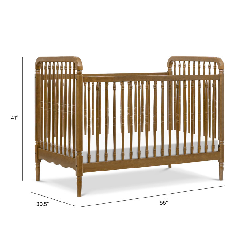 Liberty 3-in-1 Convertible Spindle Crib, Natural Walnut
