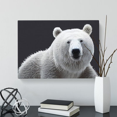Dynamic Polar Bear - Wrapped Canvas
