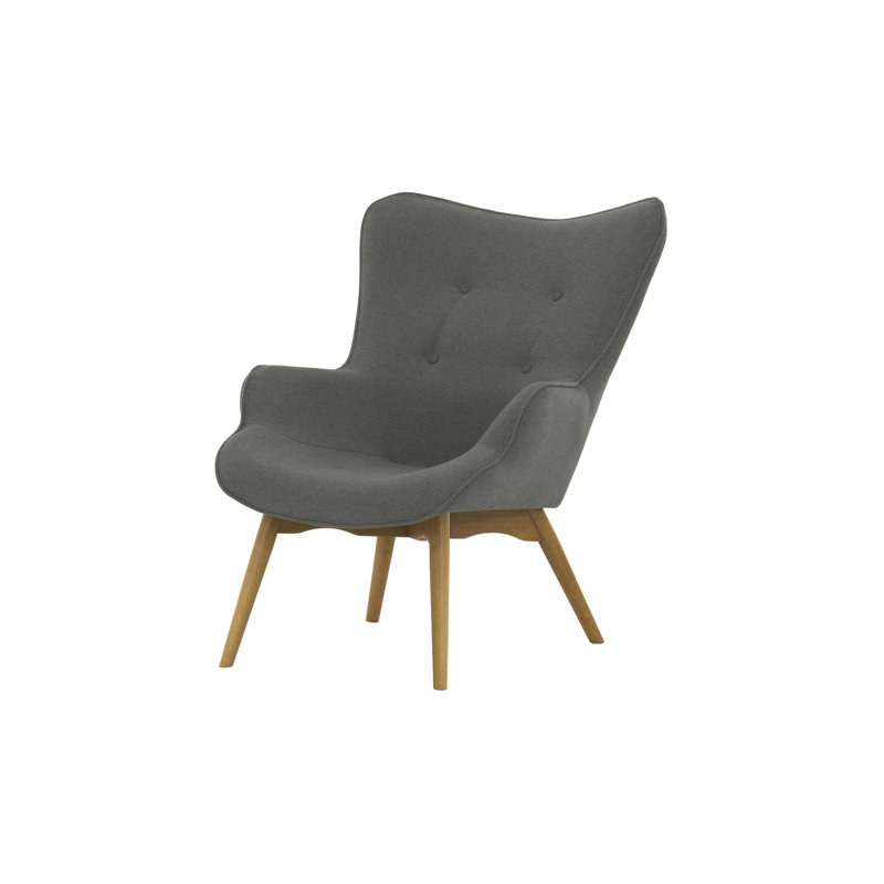 Rockwell Upholstered Accent Chair, Dark Grey