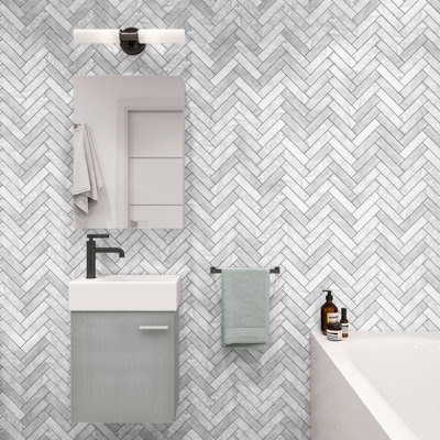 Colmer 18" Wall-Mounted Single Bathroom Vanity Set