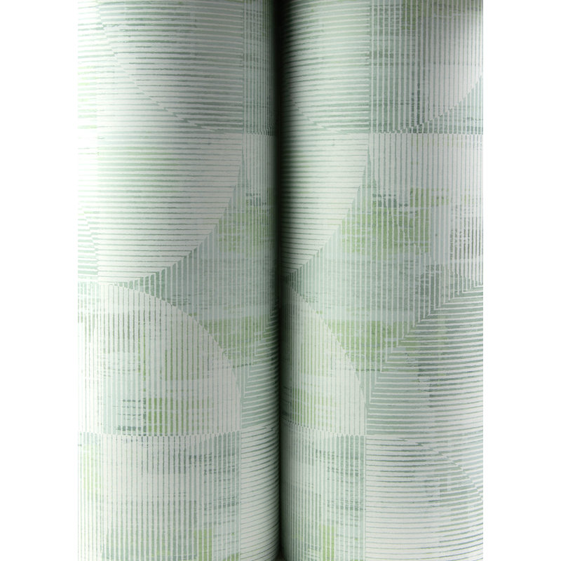 Papier peint géométrique Woodbine, Sauge