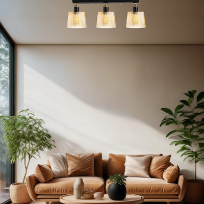 Plafonnier semi-encastré 3 lumières 26,77 po Aidrick