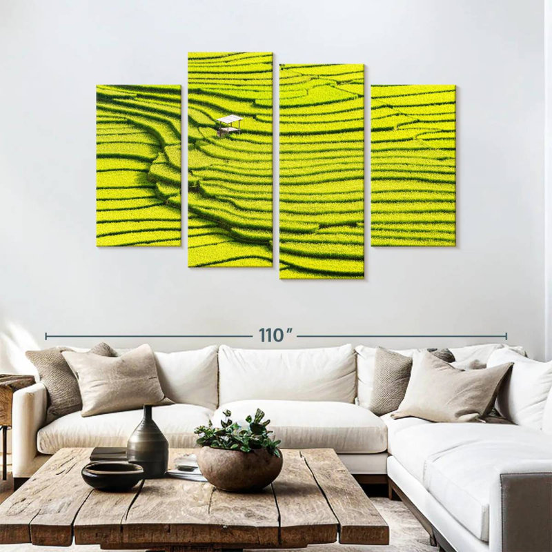 Terrasses de riz asiatique Alvord, H 54 po x l 84 po