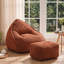 Grand fauteuil à billes avec repose-pieds et poche latérale pour adultes-1751225045