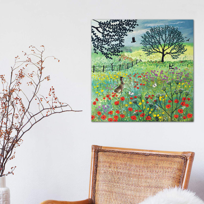 In Summer Meadow by Jo Grundy - Wrapped Canvas Painting, 45.72 cm H x 45.72 cm W x 1.91 cm D