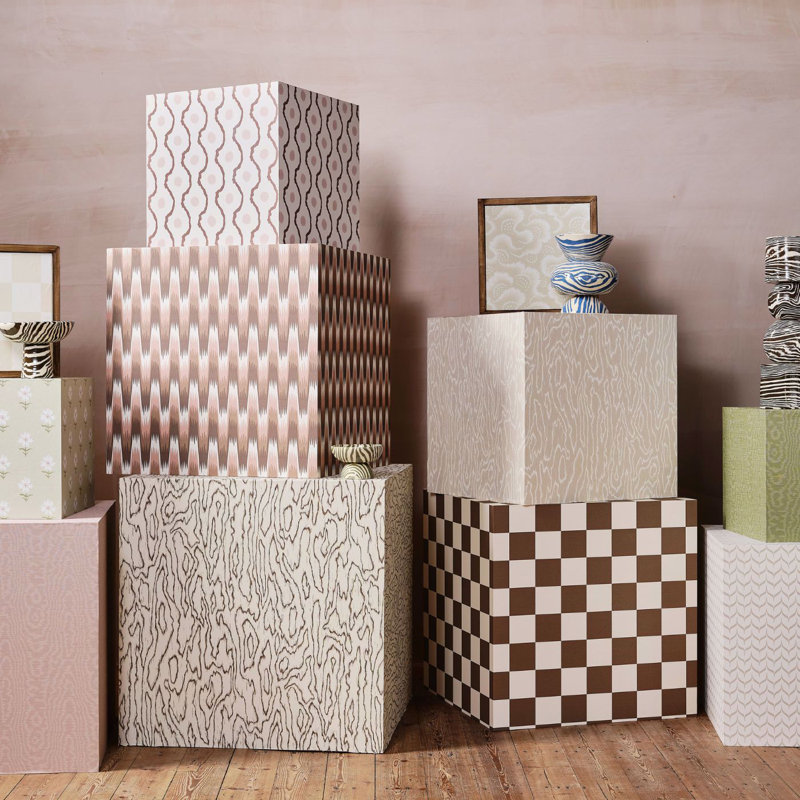 Henry Holland Abstract Non-Woven Wallpaper Double Roll, Neptune Green/Matcha