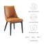 Chaise de salle à manger en vinyle Modway Viscount (chaise simple)-87601312