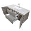 Meuble-lavabo simple 48 po avec plateau en marbre de culture Kato-511965665