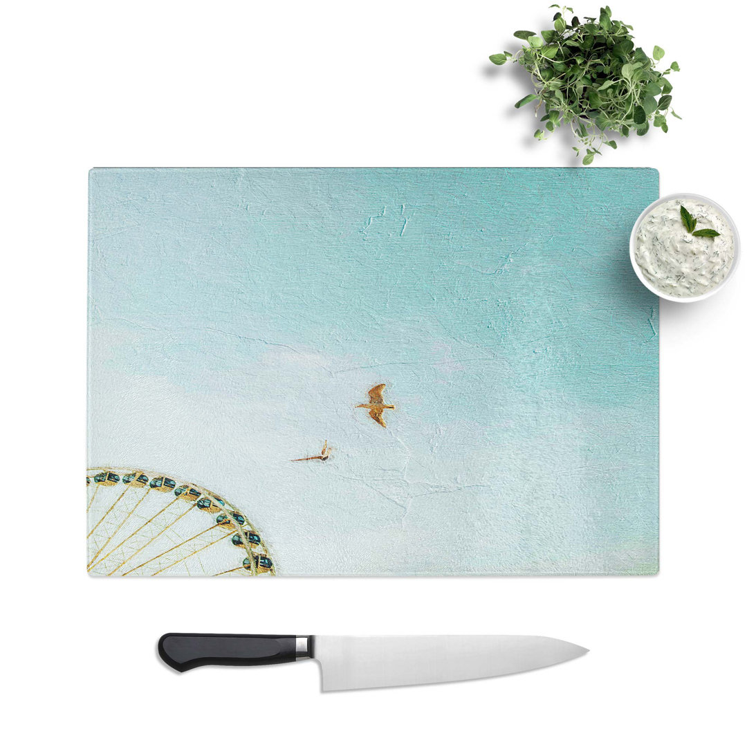 Tempered Glass Birds Chopping Board