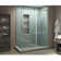 Coraline XL 60" W x 80" H Frameless Rectangle Sliding Shower Enclosure with Fixed Panel