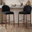 Tabourets de bar et de comptoir rembourrés H 27,36 po, ensemble de 4 chaises d'îlot de cuisine modernes avec structure en métal -130898636-131405092