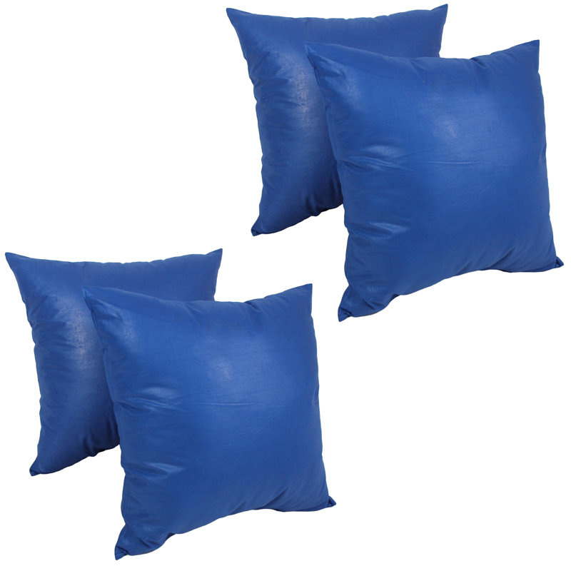 Cotton Reversible Throw Pillow, Royal Blue, 20" x 20"
