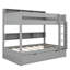 Lit superposé avec rangement et lit gigogne, structure de lit superposé en bois peu encombrante avec tablettes de chevet-156605859-156605857