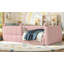 Lit simple tapissier de sol simple, lit de sol Montessori avec rails de sécurité, cadre de lit pour enfant surélevé et bas, rose-389458770-389458775