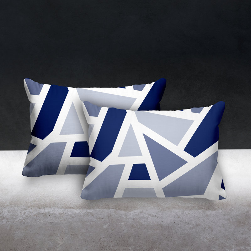 Coussin carré intérieur / extérieur Marion, Bleu marine