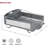 Large Capacity Full Size Rust Resistant Dish Rack With Angled Drain Board And Removable Flatware Caddy, Light Grey