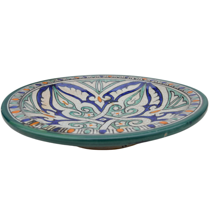 Assiette décorative en céramique à motif andalou de la fin du 19e siècle