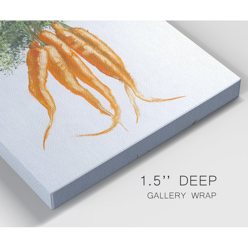 «Garden Fresh Carrots», reproduction d'art sur toile tendue, H 27 po x l 18 po x P 1 po