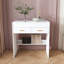 Flip Top Vanity Desk With LED Lighted Mirror & Built-In Outlet - Makeup Vanity Table With 2 Drawers, Open Storage, Hooks For Jewellery (No Stool Included)