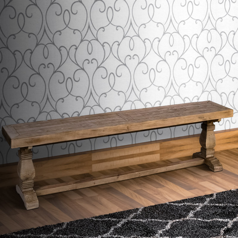 Shelley Bench, 18" H x 83" W x 16" D, Weathered Brown