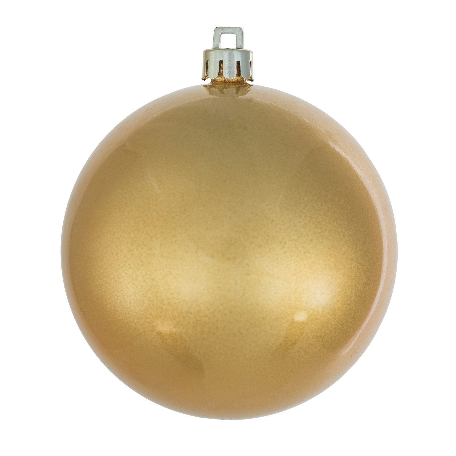 Holiday Décor Ball Ornament, Copper Gold Candy, 3" H x 3" W x 3" D