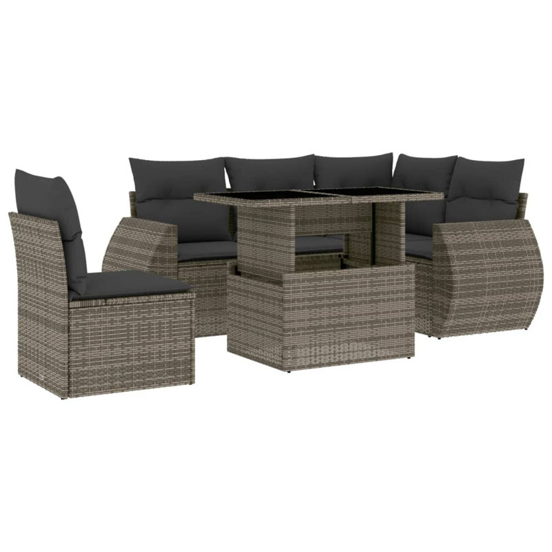 Ensemble de canapé de jardin Vidaxl, Gris, Gris