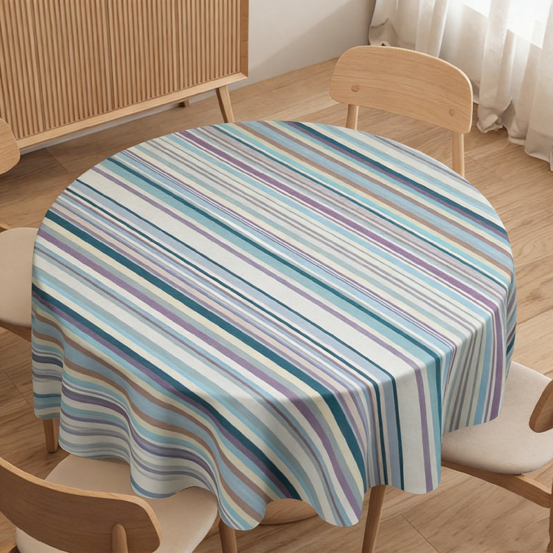 Waterproof Round Tablecloth,152L X 152W CM,Blue