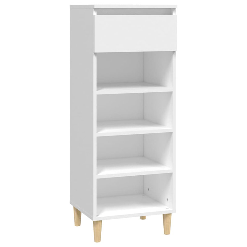 8 Pair Shoe Storage Cabinet, White
