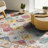 Machine Washable Non-Slip Oriental Area Rug Beige/Yellow/Orange-1529720151
