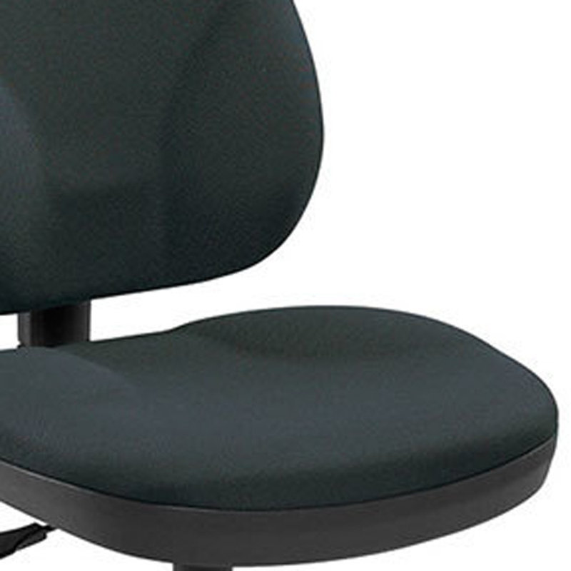 Chaise de bureau réglable pivotante en tissu, Ébène
