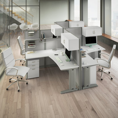 Bureau en L 4 personnes Office in an Hour