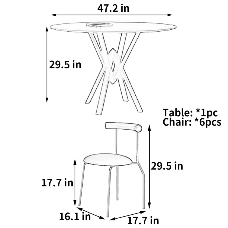 Petite table et chaise de style Wabi-sabi, H 29,5 po x L 47,2 po x l 47,2 po