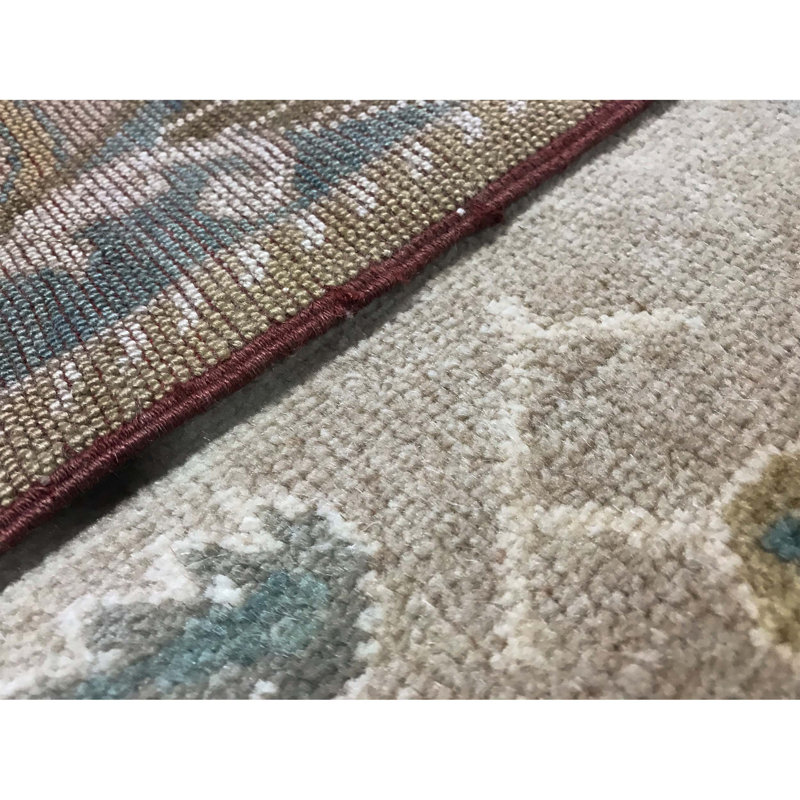 Tapis beige noué à la main de haute qualité