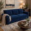 Canapé Chesterfield, canapé-lit gigogne de 93,7 po, canapé-lit convertible en velours 3 en 1 avec garniture cloutée et accoudoirs roulés, canapé-lit multifonctionnel pour salon, chambre à coucher, appartement, bureau