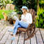 Chaise berçante en bois-104679421