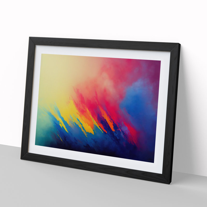 Unsurpassed Modern Abstract - Framed Print, Black, 46cm H x 64cm W x 2cm D