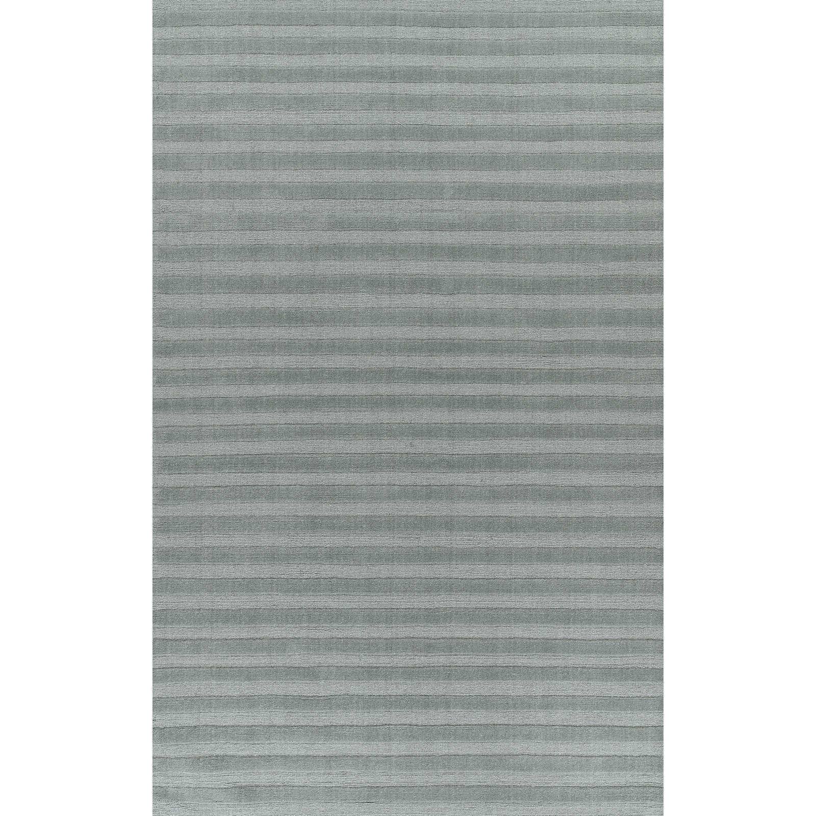 Aldery Light Blue Hand-Loomed Striped Wool Rug, 5' X 8'