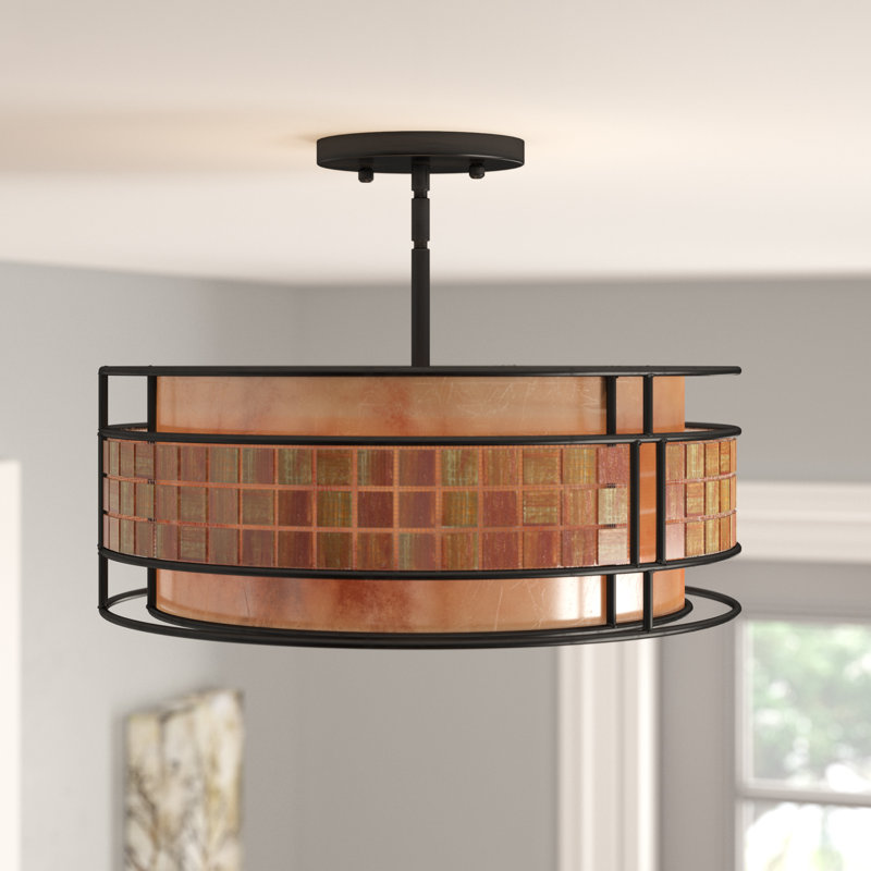 Glass Semi Flush Mount