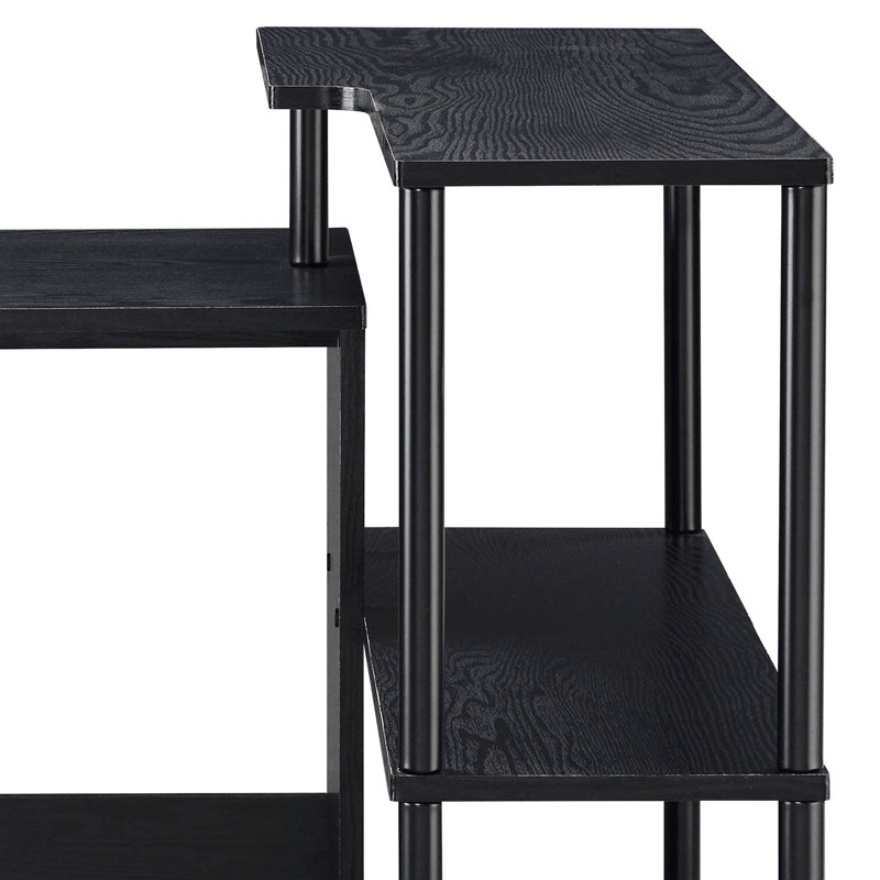 Levi Antique White & Black Finish Writing Desk, Black