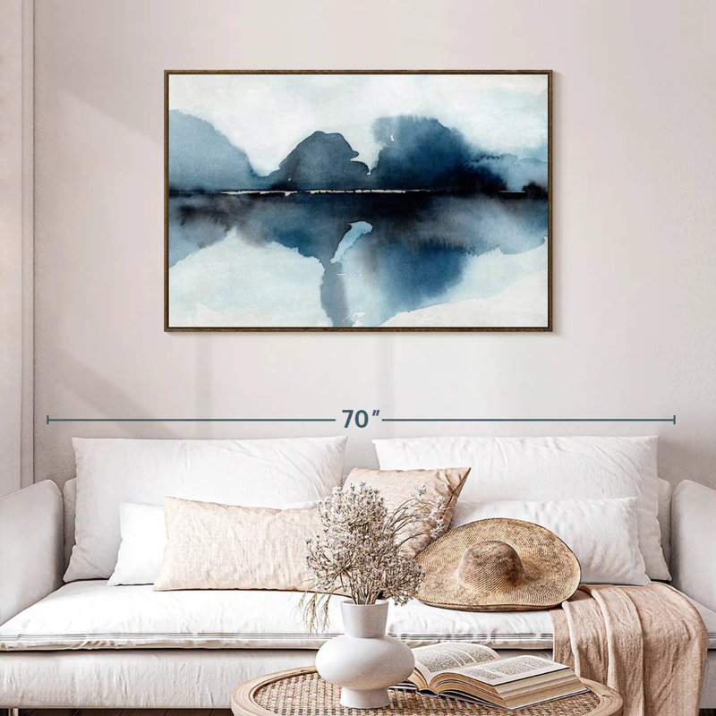 Mystic Horizon I, Cadre flottant noyer, 43 po x 29 po