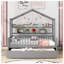 Lit maison avec lit gigogne et tablette-111402896-111402897