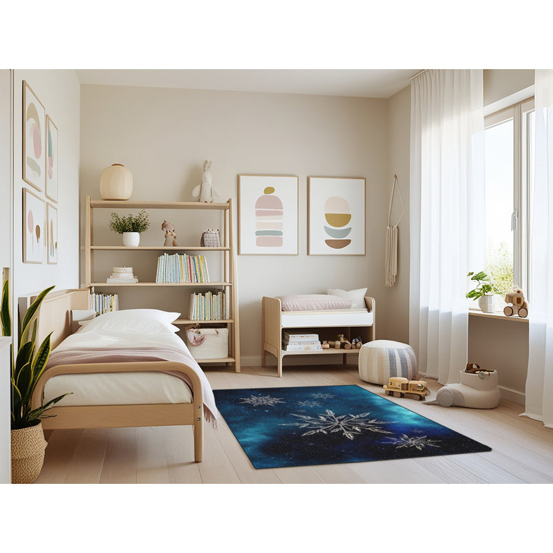 Tapis bleu Star, Rectangle 4 pi x 6 pi