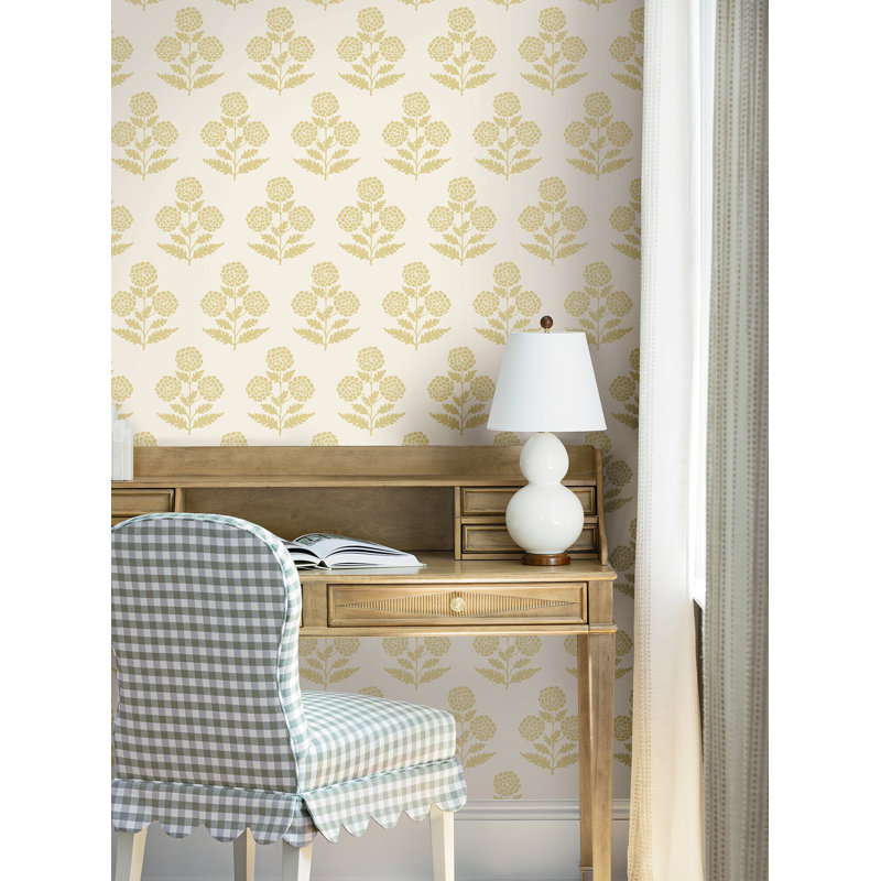 Papier peint Souci Butter Marigolds, Jaune